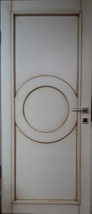 Межкомнатная дверь в профиле массив (эмаль с патиной) Омск